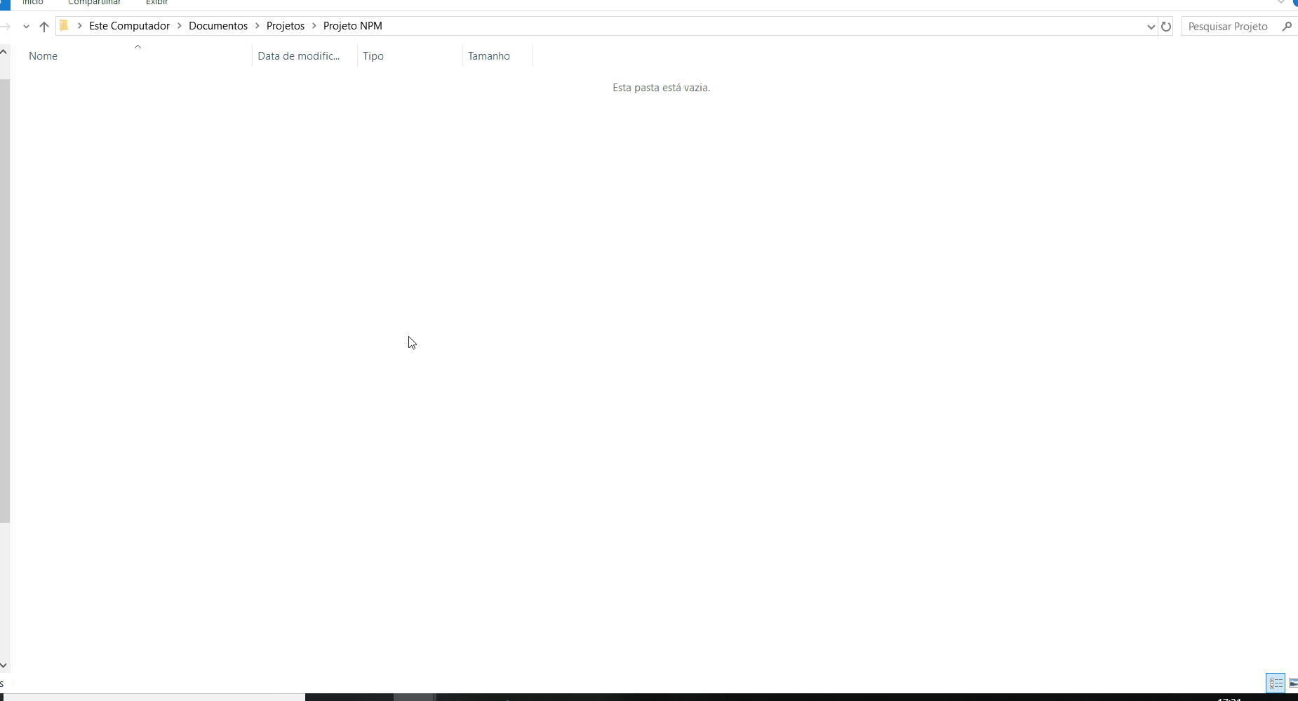 GIF Ilustrando a execução terminal e do comando cd